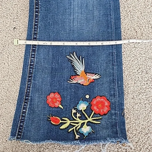 Zara women's floral boot cut jeans - Picture 12 of 12